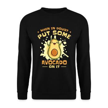Keto Avocat Fruit Régime cétogène Dieter - Sweat-shirt Unisexe - noir - Devant - Alina (178cm) & Michal (187cm)