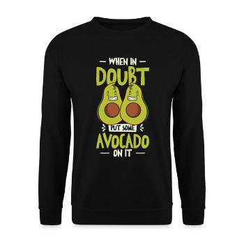 Keto Avocat Fruit Régime cétogène Dieter - Sweat-shirt Unisexe - noir - Devant - Alina (178cm) & Michal (187cm)