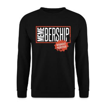 Social Media Meme Membership Request - Unisex Sweatshirt - black - Front - Alina (178cm) & Michal (187cm)