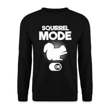 Squirrel Mode on Squirrel Lovers - Unisex Sweatshirt - black - Front - Alina (178cm) & Michal (187cm)