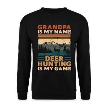 Buck Deer Hunting Hunter - Unisex Pullover - Schwarz - Vorne - Alina (178cm) & Michal (187cm)