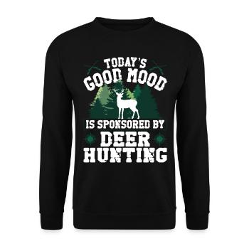 Chasseur de cerfs buck aujourd’hui - Sweat-shirt Unisexe - noir - Devant - Alina (178cm) & Michal (187cm)