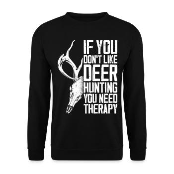 Chasseur de cerfs buck si vous - Sweat-shirt Unisexe - noir - Devant - Alina (178cm) & Michal (187cm)