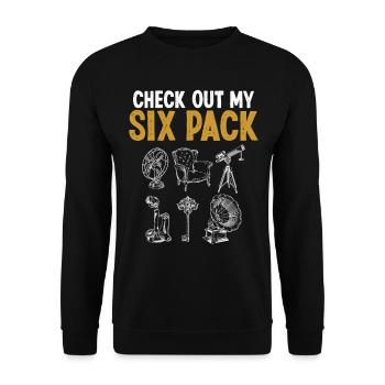Antiquités Découvrez mon Six Pack Collection d’Antiquités - Sweat-shirt Unisexe - noir - Devant - Alina (178cm) & Michal (187cm)