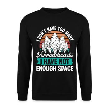 Arrowhead Hunting Not enough Space Collector - Unisex Pullover - Schwarz - Vorne - Alina (178cm) & Michal (187cm)