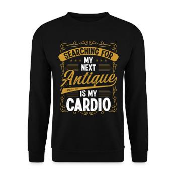 La collection d’antiquités est mon chasseur de trésors cardio - Sweat-shirt Unisexe - noir - Devant - Alina (178cm) & Michal (187cm)