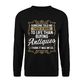 Humour archaïque C’était mon ex chasseur de trésors - Sweat-shirt Unisexe - noir - Devant - Alina (178cm) & Michal (187cm)