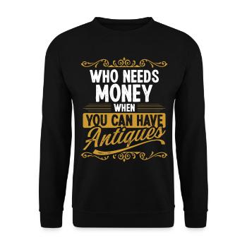 Antiquing Wax Treasure Hunter Antique Collecting - Unisex Pullover - Schwarz - Vorne - Alina (178cm) & Michal (187cm)