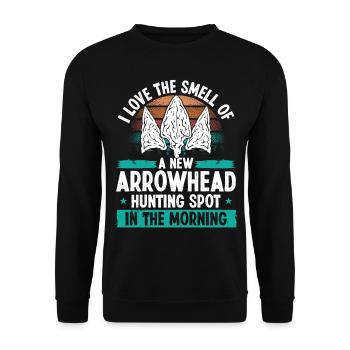 Arrowhead Hunting Spot Humor Funny Collector - Unisex Pullover - Schwarz - Vorne - Alina (178cm) & Michal (187cm)