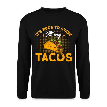 Taco Tacos Mexicain Fast Food Cadeau - Sweat-shirt Unisexe - noir - Devant - Alina (178cm) & Michal (187cm)