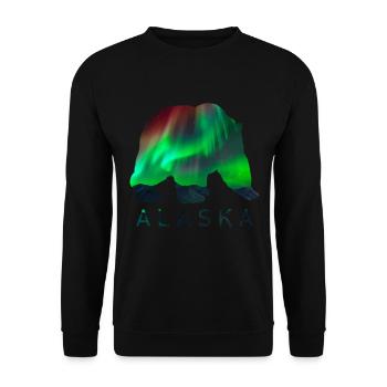 Alaska Geschenk Kinder Herren Damen USA Natur Eis - Unisex Pullover - Schwarz - Vorne - Alina (178cm) & Michal (187cm)
