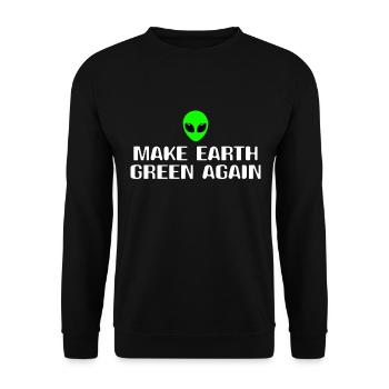 Alien Gift Extraterrestrial Ufo Area 51 Sci-fi - Unisex Sweatshirt - black - Front - Alina (178cm) & Michal (187cm)
