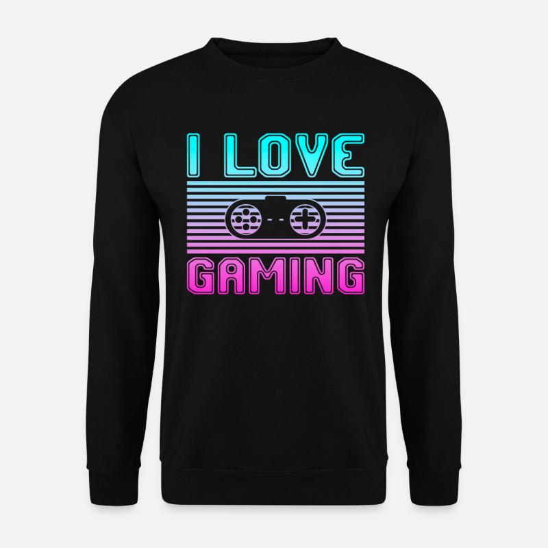 I love gaming - Unisex Pullover - Schwarz