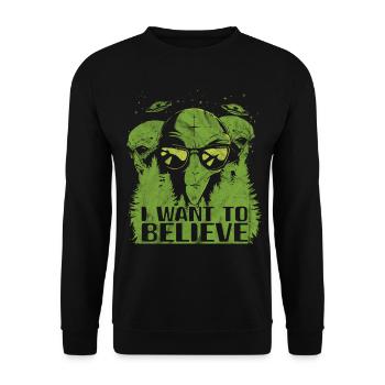 Étranger - Sweat-shirt Unisexe - noir - Devant - Alina (178cm) & Michal (187cm)