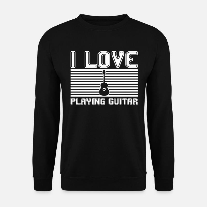 I love playing guitar - Unisex Sweatshirt - black