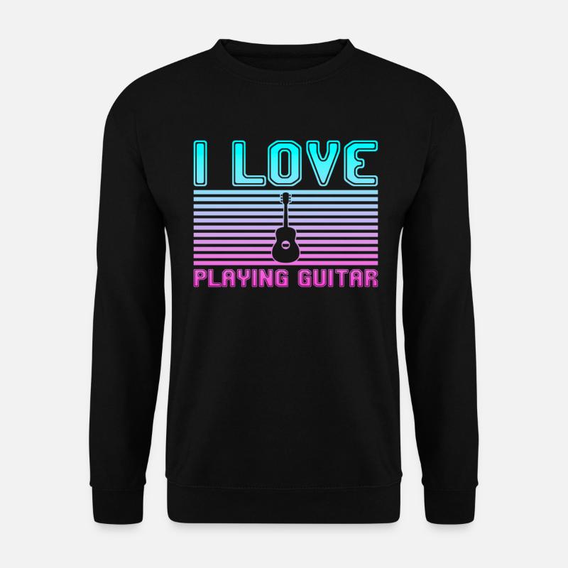 I love playing guitar - Unisex Sweatshirt - black