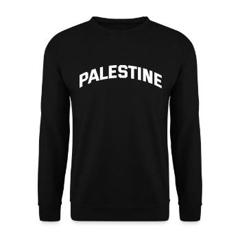 Palästina Geschenk Free Palestine Gaza Streifen - Unisex Pullover - Schwarz - Vorne - Alina (178cm) & Michal (187cm)