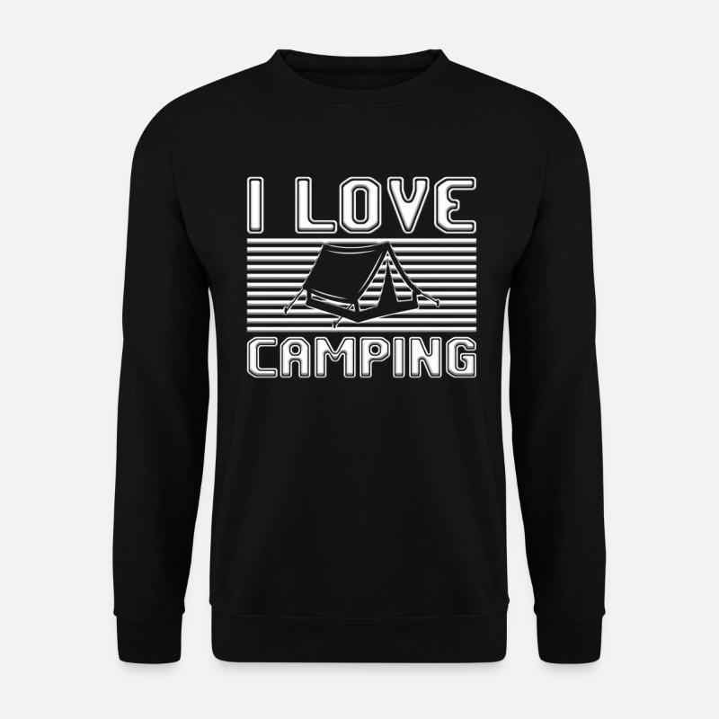 I love camping - Unisex Sweatshirt - black