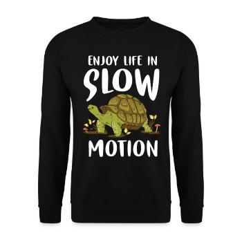 Turtle Relaxed Chill Sea Ocean Beach - Unisex Sweatshirt - black - Front - Alina (178cm) & Michal (187cm)