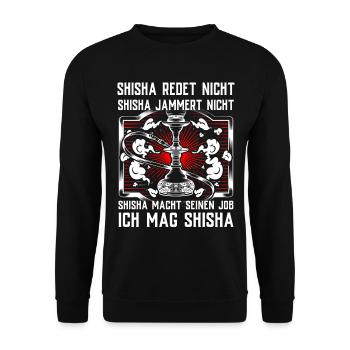 Shisha Gift for Hookah Hookah Hookah Bar Pipe - Unisex Sweatshirt - black - Front - Alina (178cm) & Michal (187cm)