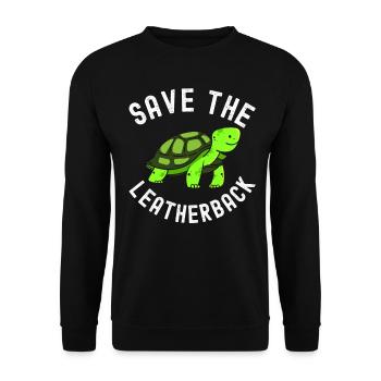 Turtle - Unisex Sweatshirt - black - Front - Alina (178cm) & Michal (187cm)