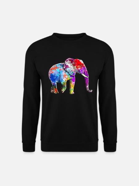 Elefant - Unisex Pullover - Schwarz