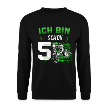 Motocross Geschenk Für Enduro Supermoto Dirt Bike - Unisex Pullover - Schwarz - Vorne - Alina (178cm) & Michal (187cm)