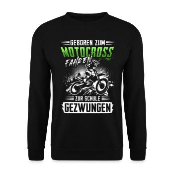 Motocross Enduro Offroad Dirt Bike Superbike Motor - Unisex Pullover - Schwarz - Vorne - Alina (178cm) & Michal (187cm)