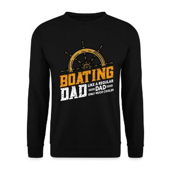 Boat Captain Boater Boat Captain Boat Shirt - Unisex Sweatshirt - black - Front - Alina (178cm) & Michal (187cm)