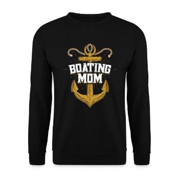 Boat Captain Boater Boat Captain Boat Shirt - Unisex Sweatshirt - black - Front - Alina (178cm) & Michal (187cm)