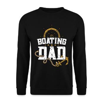 Boat Captain Boater Boat Captain Boat Shirt - Unisex Sweatshirt - black - Front - Alina (178cm) & Michal (187cm)