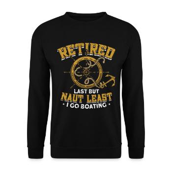 Boat Captain Boater Boat Captain Boat Shirt - Unisex Sweatshirt - black - Front - Alina (178cm) & Michal (187cm)