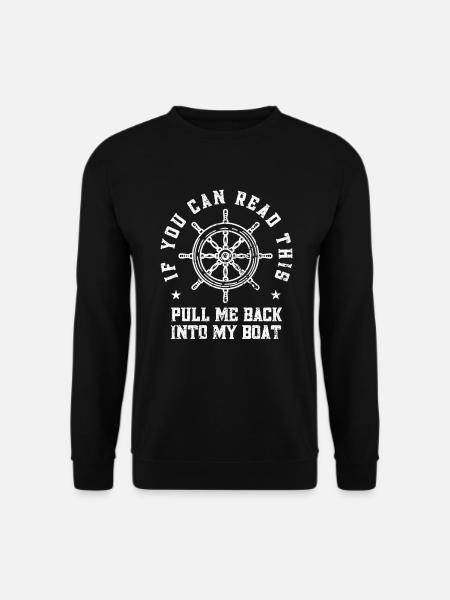Boot Captain Bootfahrer Boots-Kapitän Boot Shirt - Unisex Pullover - Schwarz