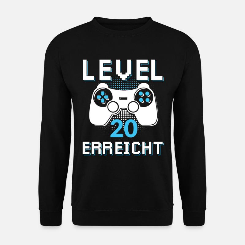 Level 20 Erreicht Gamer - Unisex Pullover - Schwarz