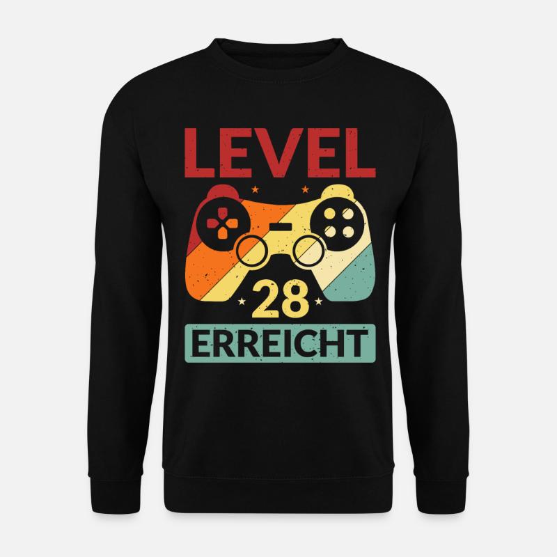 Level 28 Erreicht Gamer - Unisex Pullover - Schwarz