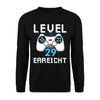 Level 29 Erreicht Gamer - Unisex Pullover - Schwarz - Vorne - Alina (178cm) & Michal (187cm)