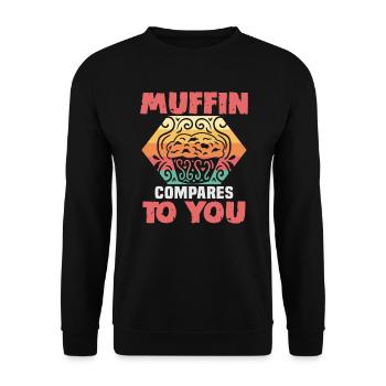 Baking cookies and cakes Baker or hobby baker - Unisex Sweatshirt - black - Front - Alina (178cm) & Michal (187cm)