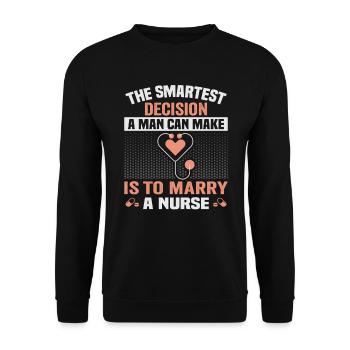 Pflegerin épouse une infirmière Krankenschwester - Sweat-shirt Unisexe - noir - Devant - Alina (178cm) & Michal (187cm)