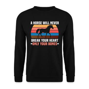 Design équestre et équestre pour les amoureux des chevaux - Sweat-shirt Unisexe - noir - Devant - Alina (178cm) & Michal (187cm)