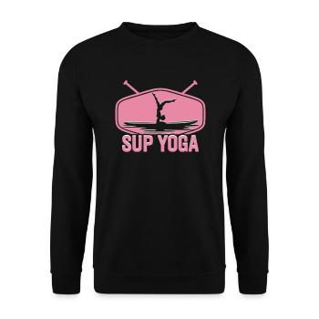 Sup Stand Up Paddle Design Sup Board Paddeln - Unisex Sweatshirt - black - Front - Alina (178cm) & Michal (187cm)