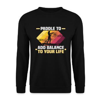 Sup Stand Up Paddle Design Sup Board Paddeln - Unisex Sweatshirt - black - Front - Alina (178cm) & Michal (187cm)