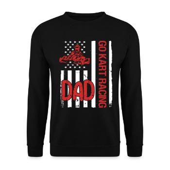 Kartsport Kart Driver Go Kart Gift Idea - Unisex Sweatshirt - black - Front - Alina (178cm) & Michal (187cm)