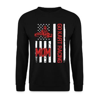 Kartsport Kart Driver Go Kart Gift Idea - Unisex Sweatshirt - black - Front - Alina (178cm) & Michal (187cm)