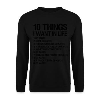 Kartsport Kart Driver Go Kart Gift Idea - Unisex Sweatshirt - black - Front - Alina (178cm) & Michal (187cm)