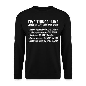 Kartsport Kart Driver Go Kart Gift Idea - Unisex Sweatshirt - black - Front - Alina (178cm) & Michal (187cm)