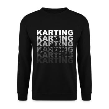 Kartsport Kart Driver Go Kart Gift Idea - Unisex Sweatshirt - black - Front - Alina (178cm) & Michal (187cm)