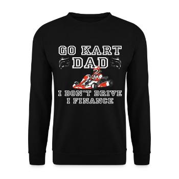 Kartsport Kart Driver Go Kart Gift Idea - Unisex Sweatshirt - black - Front - Alina (178cm) & Michal (187cm)