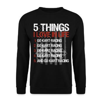 Kartsport Kart Driver Go Kart Gift Idea - Unisex Sweatshirt - black - Front - Alina (178cm) & Michal (187cm)