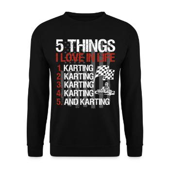 Kartsport Kart Driver Go Kart Gift Idea - Unisex Sweatshirt - black - Front - Alina (178cm) & Michal (187cm)