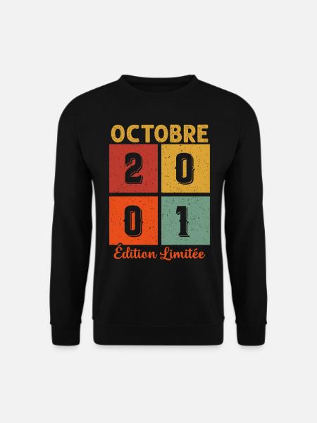 Octobre 2001 Vintage - Sweat-shirt Unisexe - noir